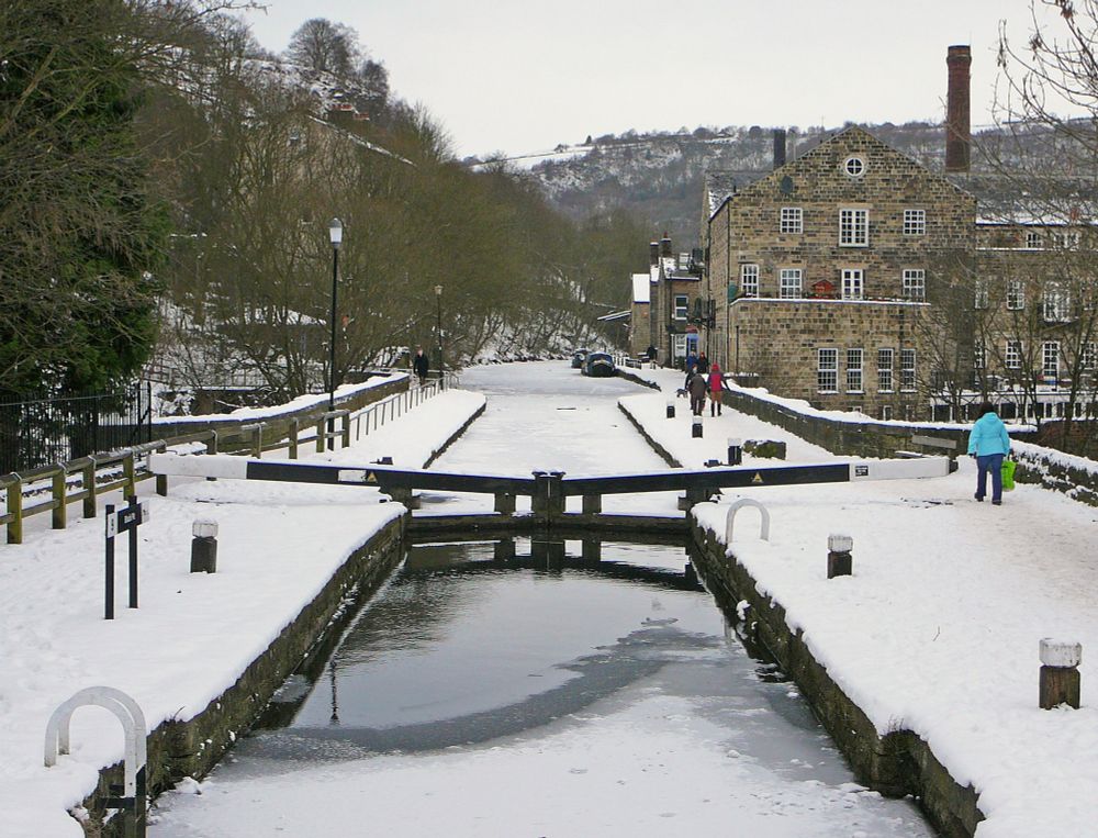 Hebden Bridge in Snow