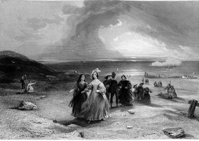 In February 1643, Queen Henrietta Maria, wife of King Charles I, landed at Bridlington Quay during the English Civil War, fresh from the Netherlands where she had secured funds, weapons, and ammunition for the Royalist cause.