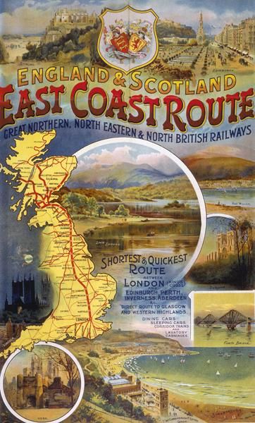 In the early 20th century, the era of railway posters crowded with small, detailed images was coming to an end. For decades, these designs had been popular, cramming multiple vignettes of destinations and attractions into a single frame. 