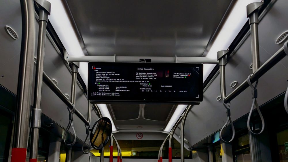 Broken PIS inside the bus