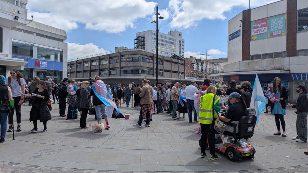 Another image of said gathering at the Victoria Centre.