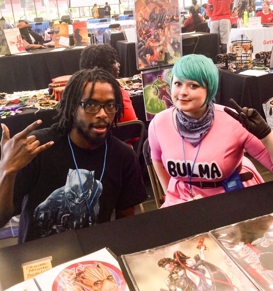 Nick Rivers at Afrocon 2019 with Athens Styx as Bulma