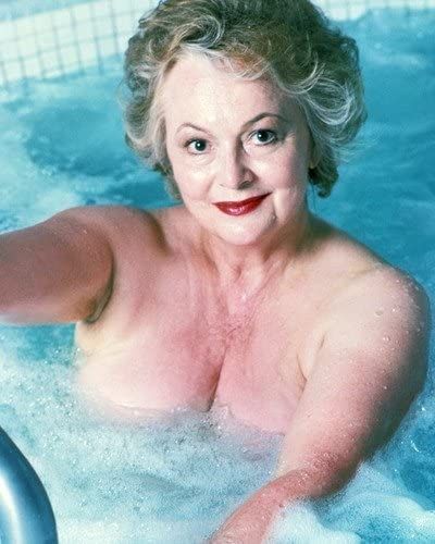 old lady in the pool 