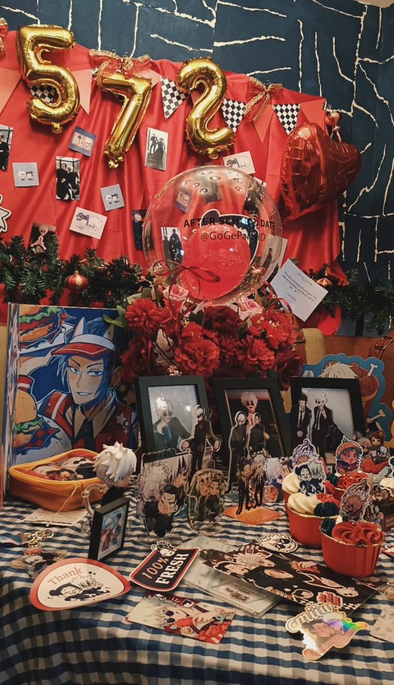 Gojo Satoru X Geto Suguru Jujutsu Kaisen Fan event gathering. Decorated Photobooth of the event.