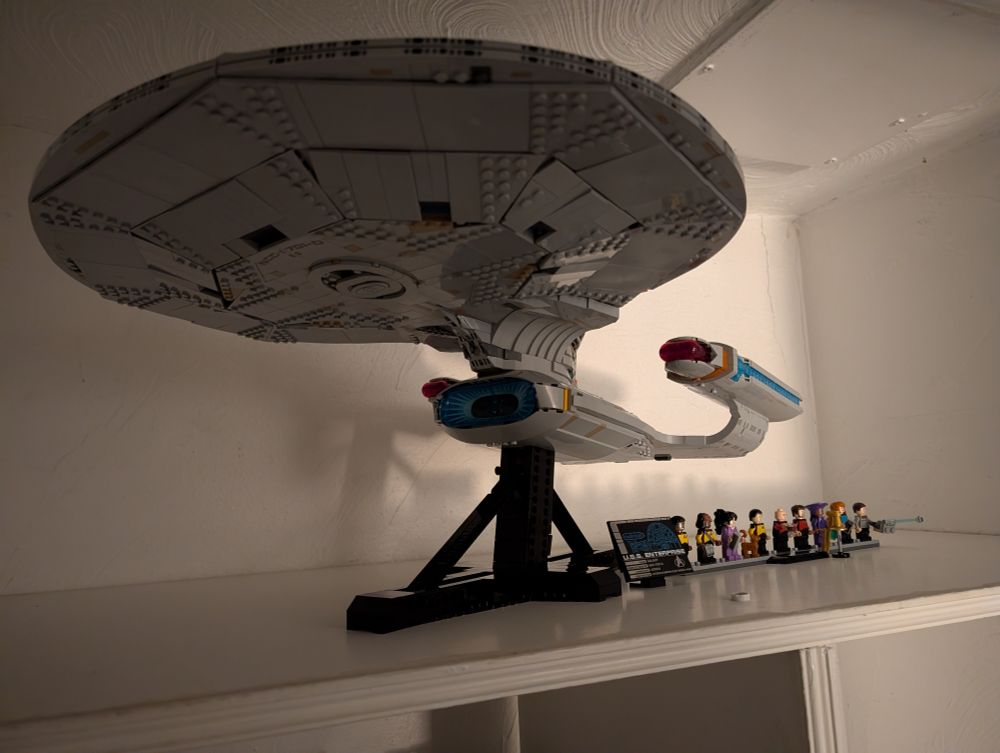 A photograph of my completed LEGO Enterprise set