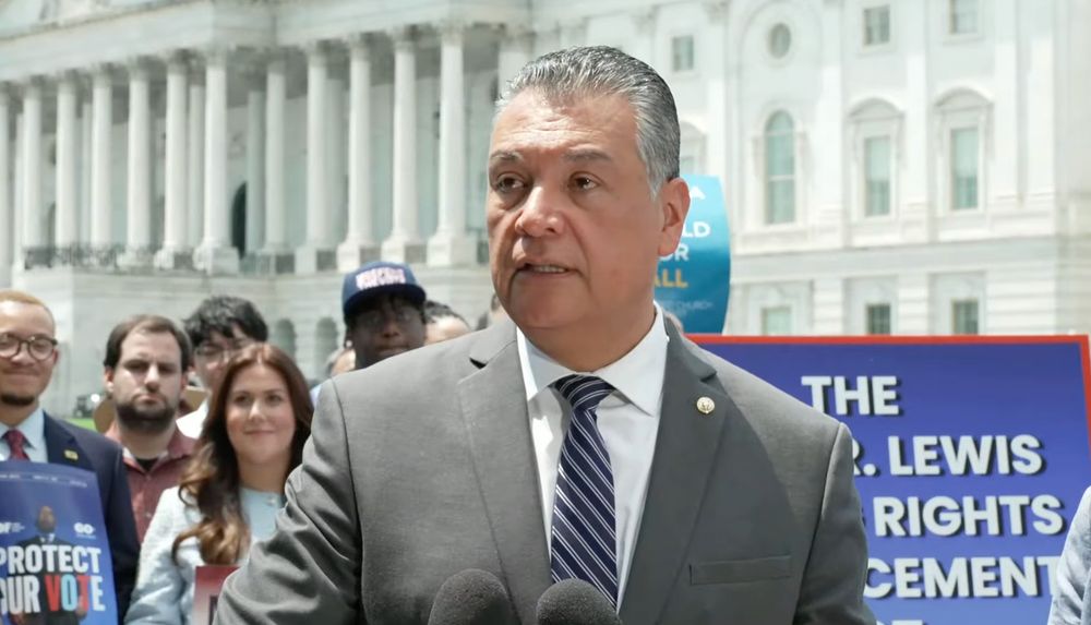 Sen. Padilla at reintroduction of John Lewis Voting Rights Advancement Act