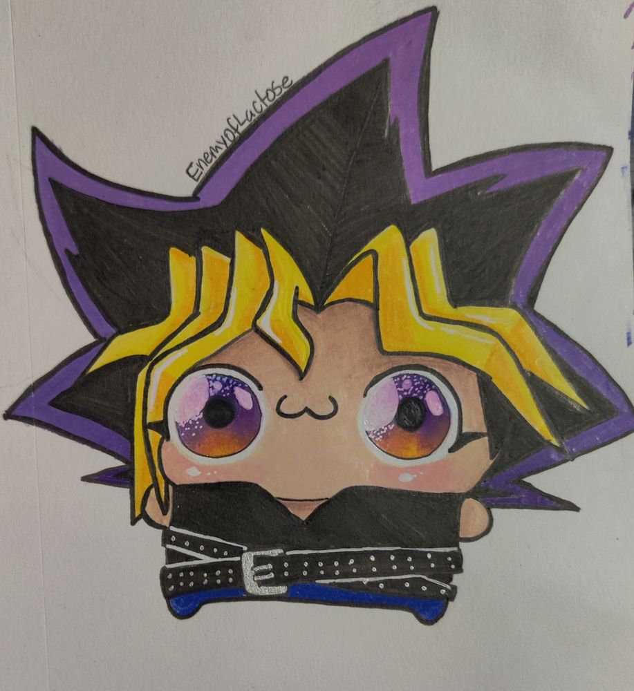 A chibi drawing of Yugi.