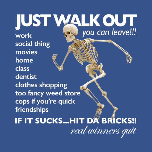 da share zone's "just walk you you can leave" meme