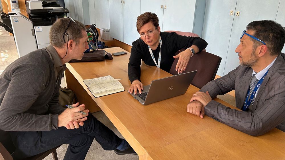 Laura Bechi (EUI) and Giovanni De Santis (EUI) met with SAGA's environmental consultant Colum Gibson (MTI)  to discuss a campus sustainability audit. 