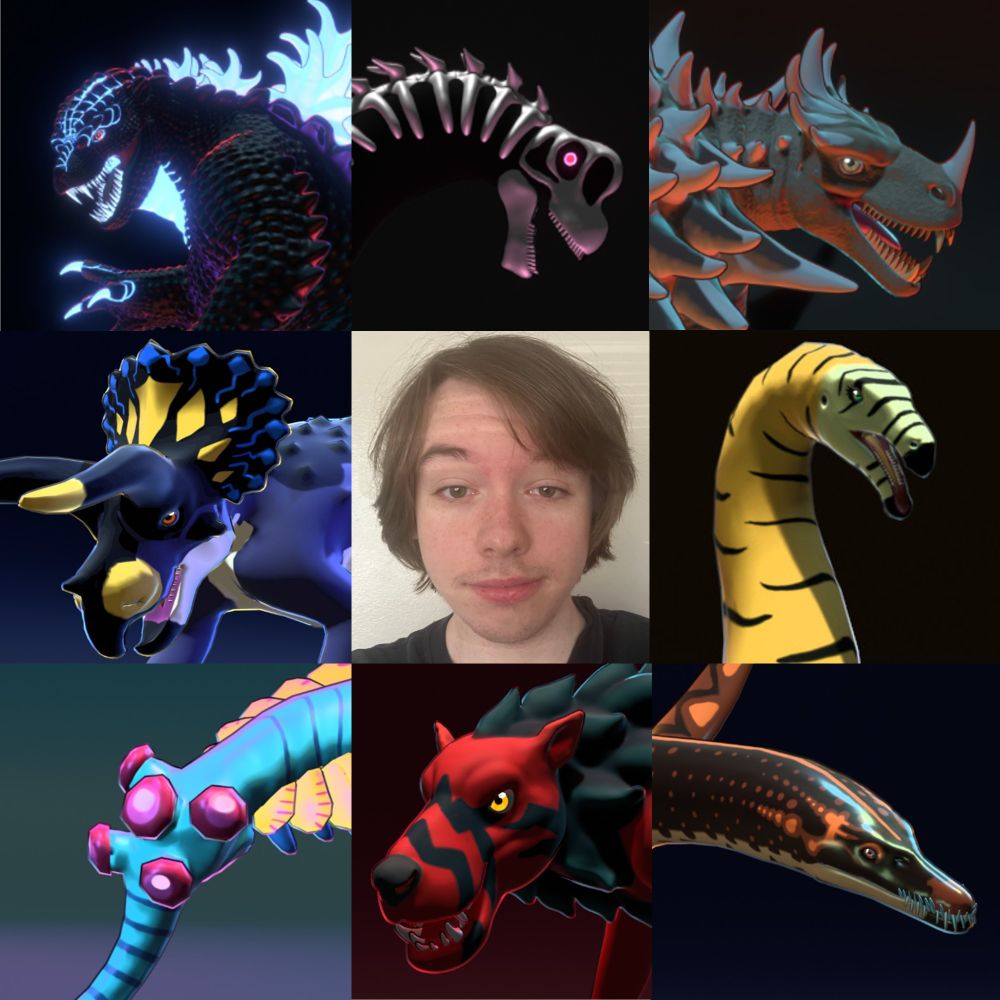 A pic of me in the center with snippets of my models surrounding me
