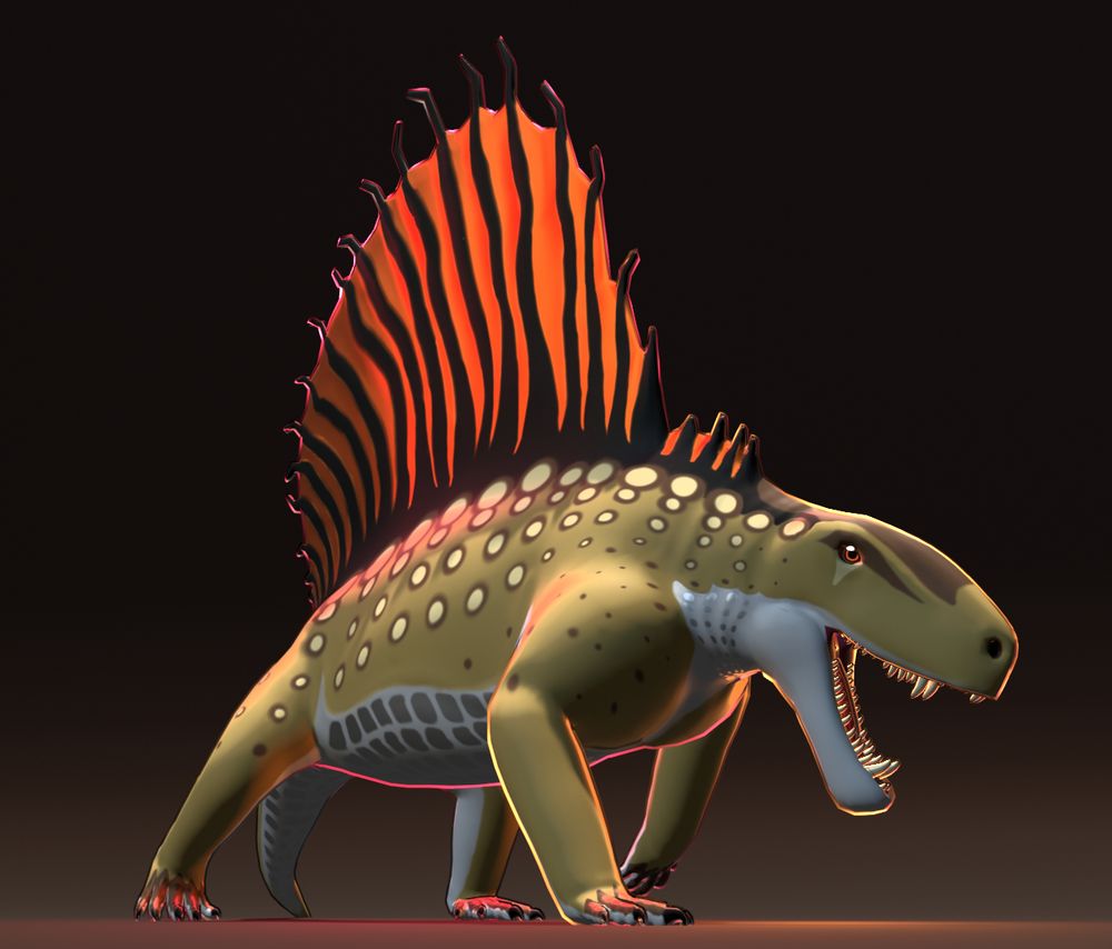 render of my Dimetrodon model