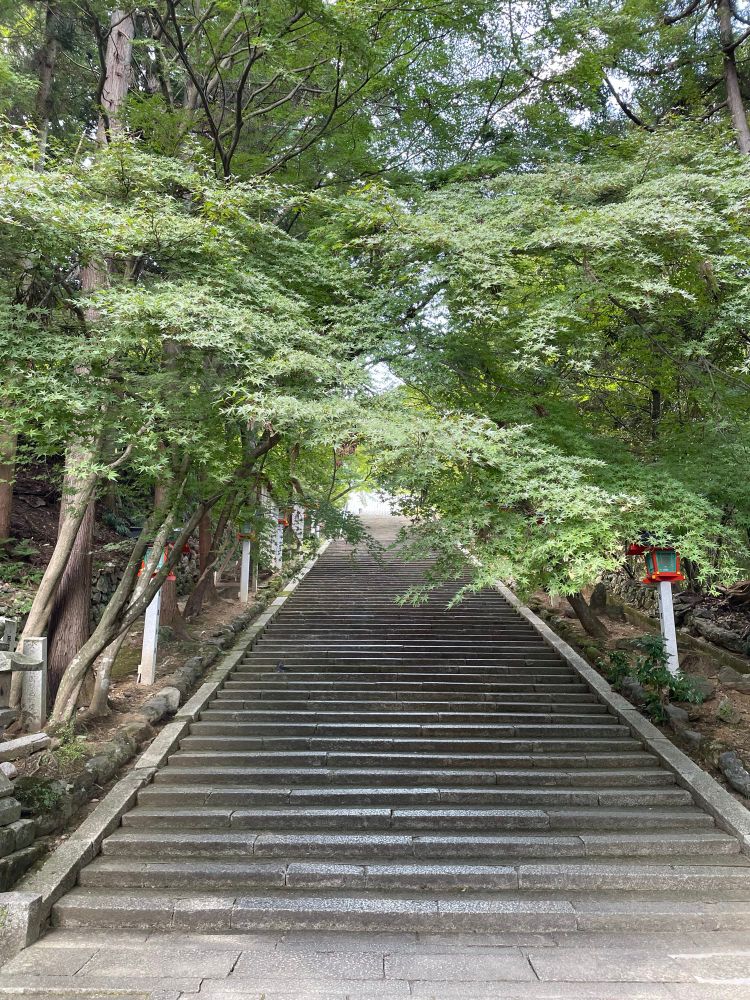 法輪寺へと続く階段