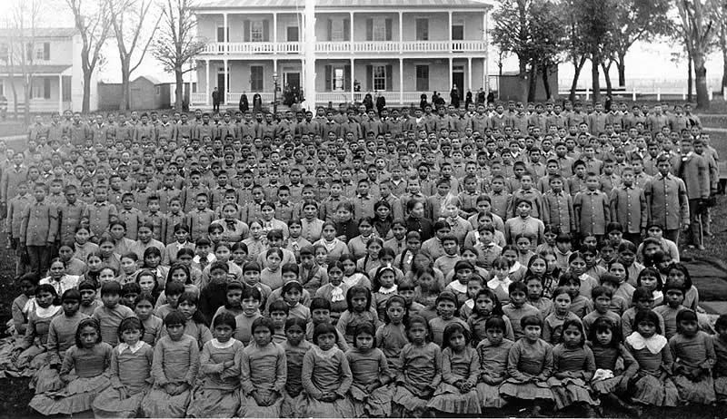 Pupils at Carlisle Indian Industrial School, Pennsylvania, c. 1900