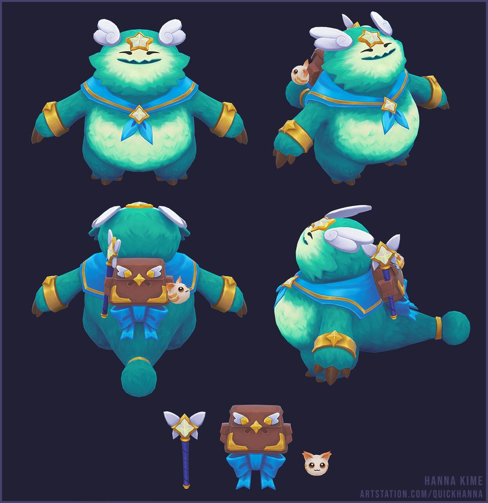 A fanart design of Choncc from Teamfight Tactics as a Star Guardian.