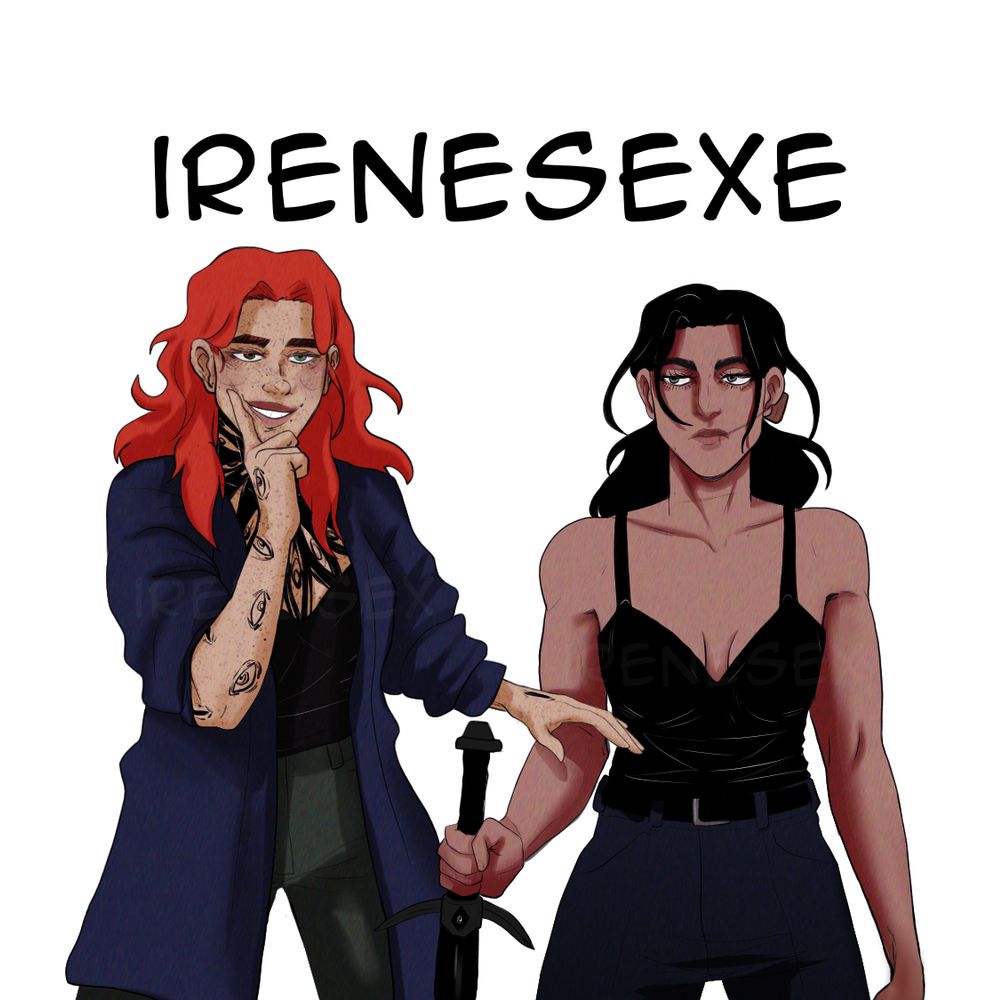 red head grinning while dark hair girl is very tired of this game