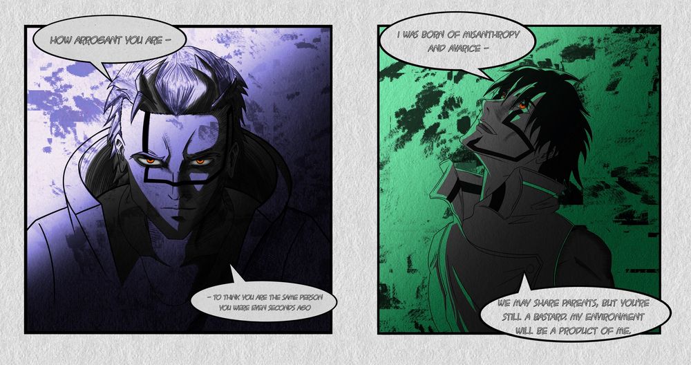 2 characters having a dialogue about the nature of change and identity