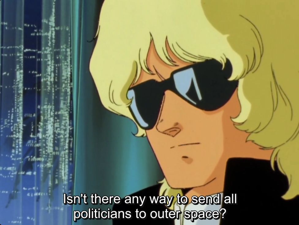 screen capture with caption “isnt there any way to send all politicians to outer space?”