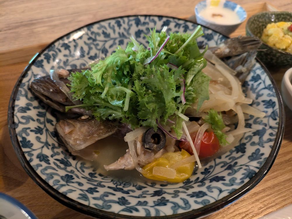 メバルの和風アクアパッツァ。出汁が優しくておいしかった。