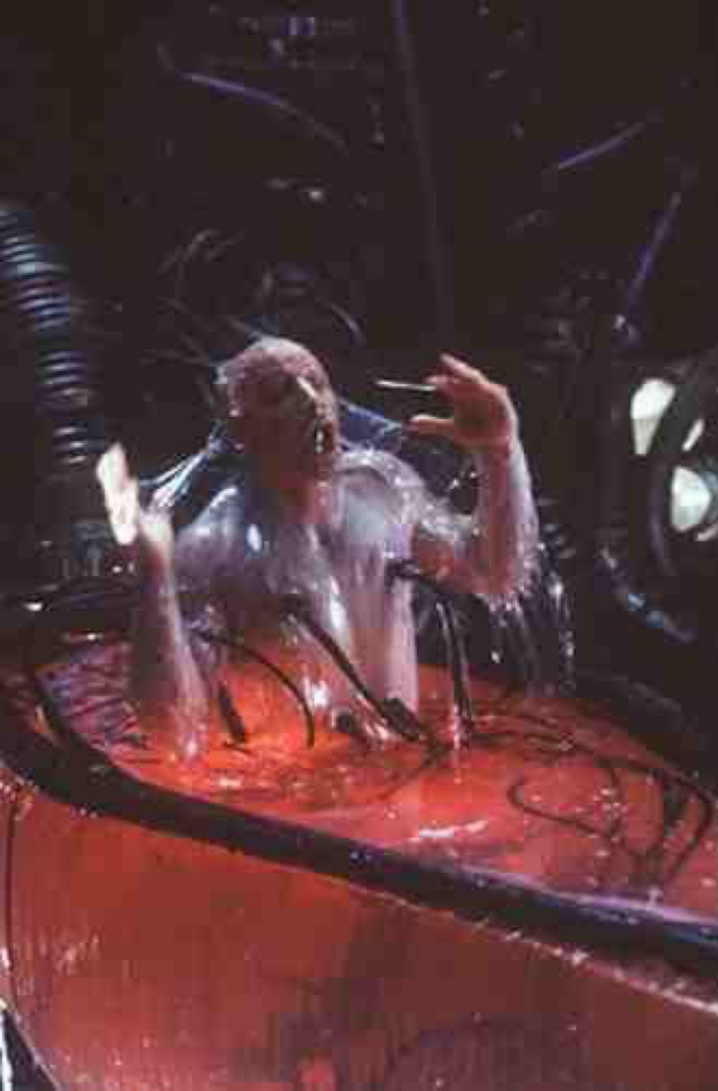 Neo exiting the matrix 