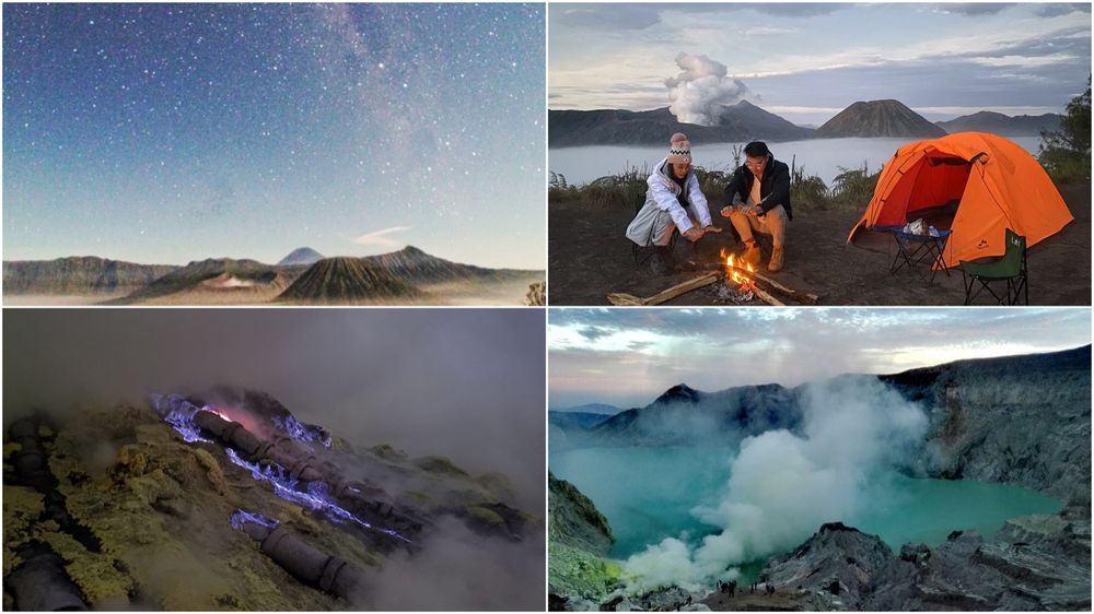 We provide Mount Bromo Camping and Blue Flame of Ijen Crater to see the Milky Way, Sunrise and Crater views.