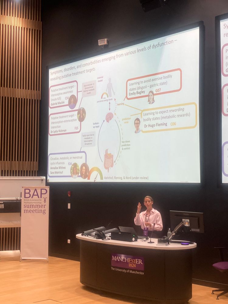 Camilla presenting on all of the exciting implications of her interoception work! 