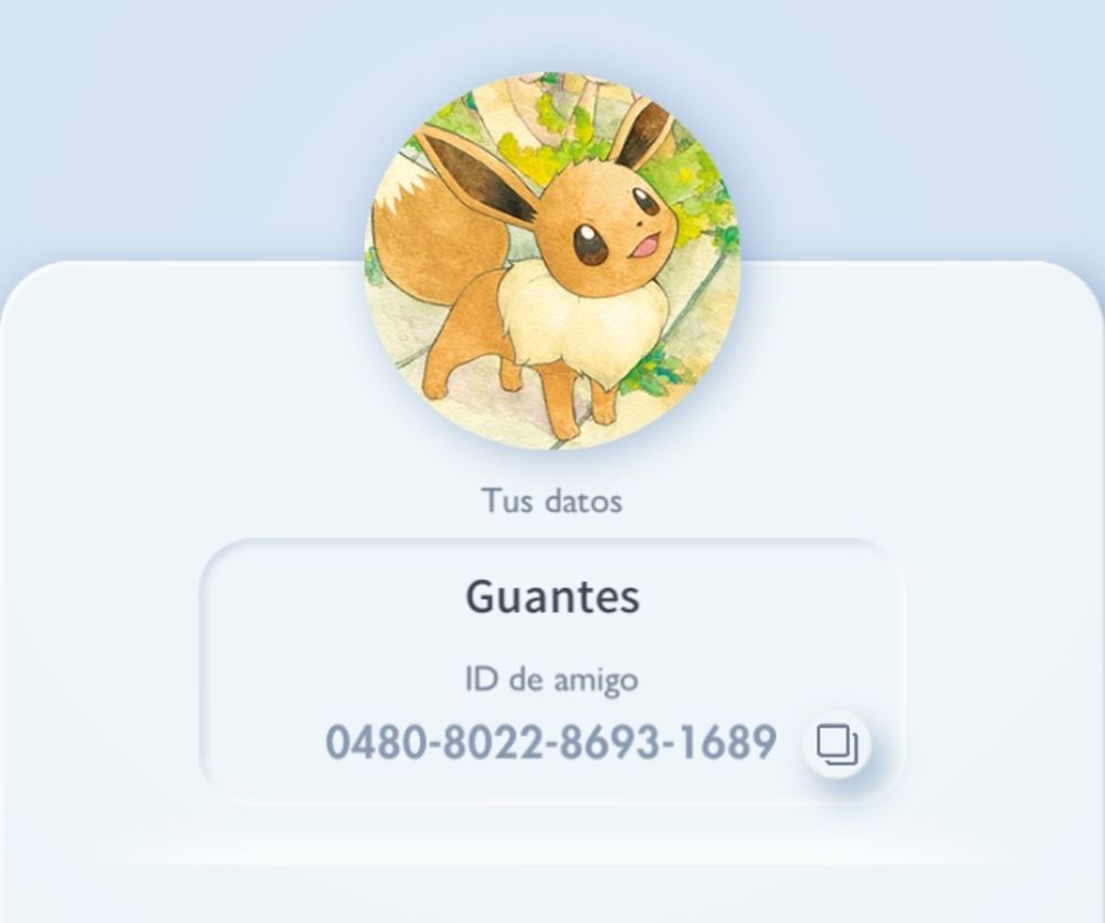 Unha captura dun perfil do xogo "Pocket tcg"