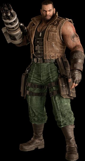 official art of barret wallace, final fantasy seven (remake version)