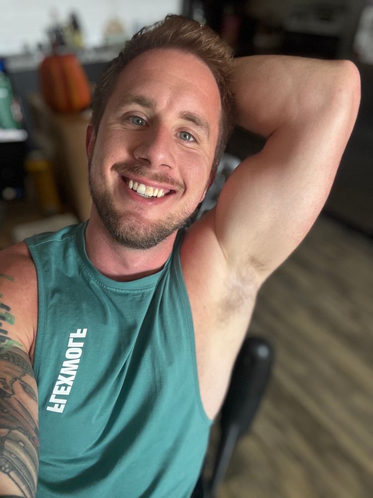 Selfie with a bit of pit showing