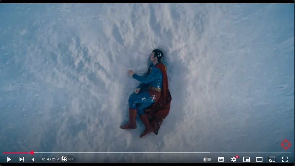 Picture of Superman in the new trailer knocked down and seemingly hurt really badly while performing the signature Yamcha pose from Dragonball Z