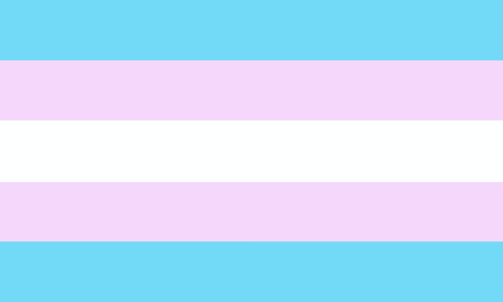 The trans flag color picked from the colors of the immersive Mega Altaria card from Pokémon Trading Card Game Pocket.