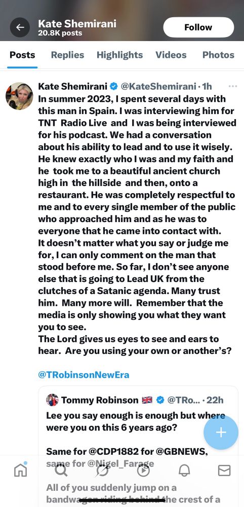 Text of Mad 🐮 Kate Shemirani extolling the “virtues” of Yaxley-Lennon 