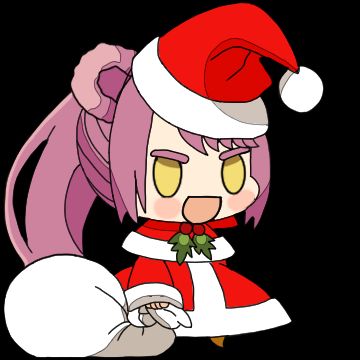 padoru but maddie version, so with pink hair and bear ears