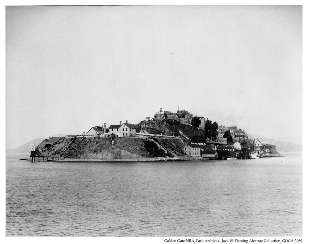 Historic photo of Alcatraz Island under the NPS showing open accommodations for #47 
photo courtesy of #NPS