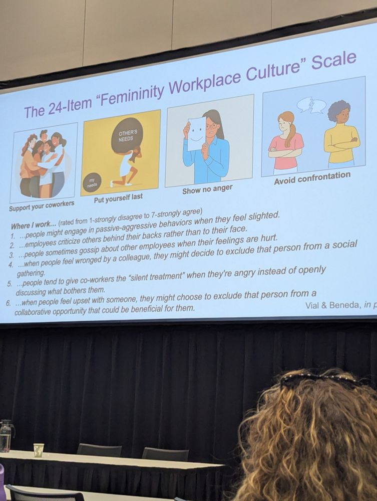 Scale includes supporting coworkers, putting yourself first, showing no anger, and avoiding confrontation. Slide includes some sample items