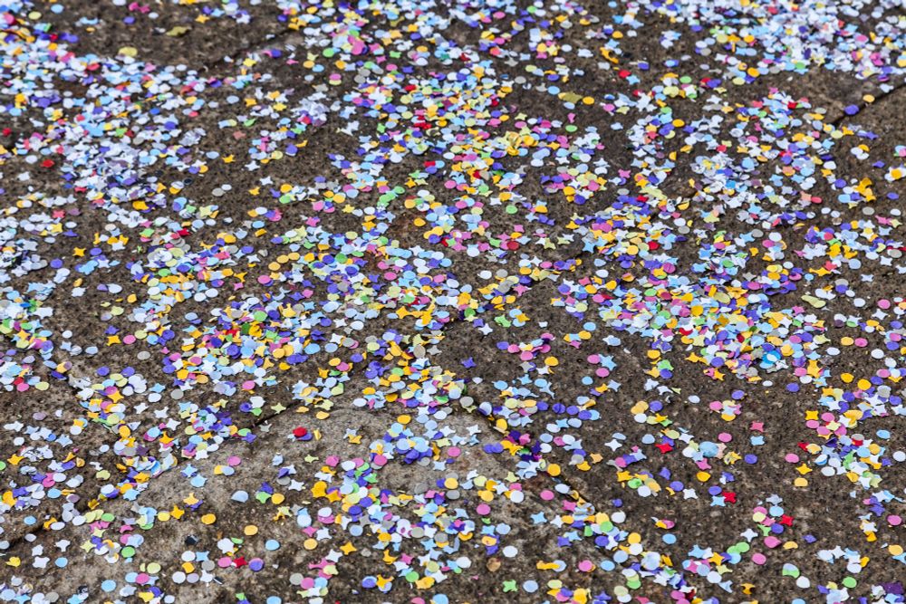 Confetti on the ground. Is this the future of our streams? Photo: Getty. 
