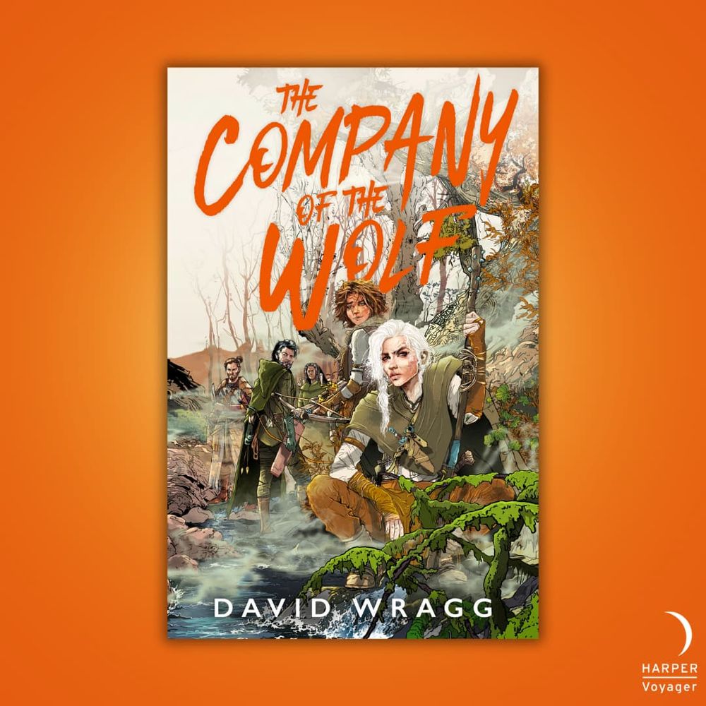 The cover of The Company of the Wolf on a bright orange background