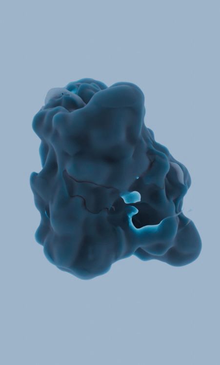 A blue cloud of gas