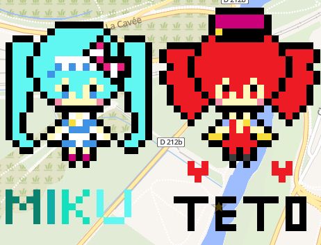 j'ai fait teto mesmerizer et quietduel a fait miku mesmerizer à caen sur wplace 