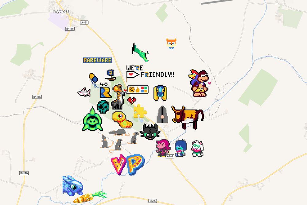 twycross from wplace. People draw a lot of characters like banjo & kazooie, viva pinatas, conker