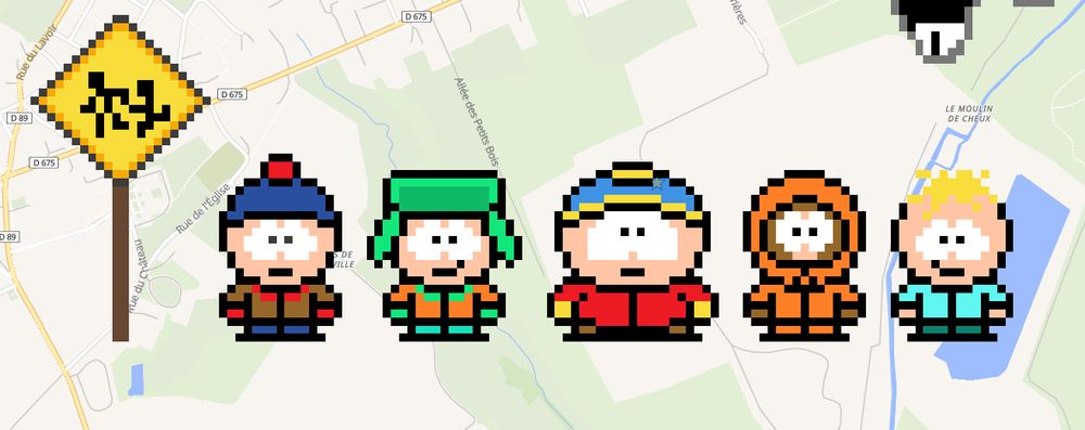 stan, kyle, cartman, kenny et butters sur wplace 