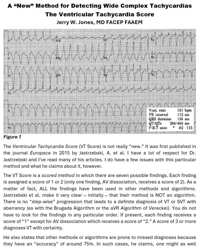 Article about wide complex tachycardia diagnosis