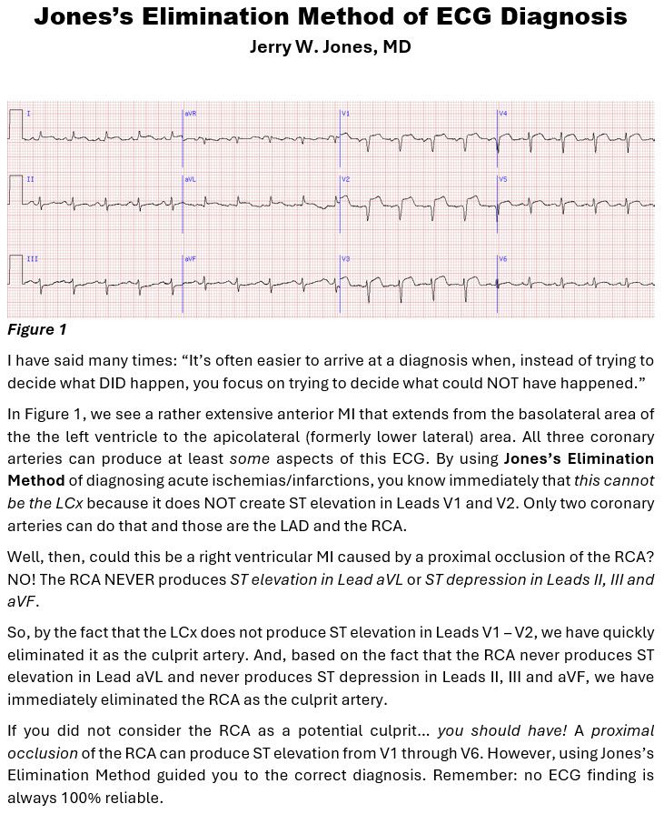 Explanation of the Jones Method of Diagnostic Elimination