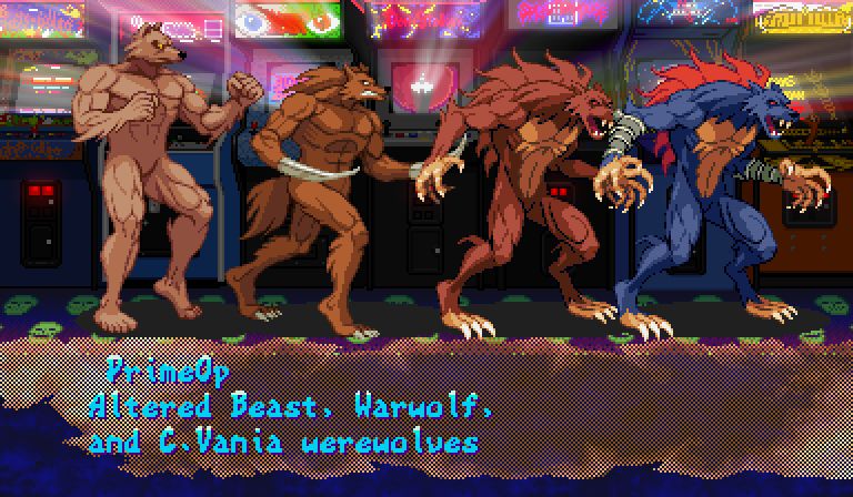 Altered Beast, Warwolf, and Castlevania werewolves