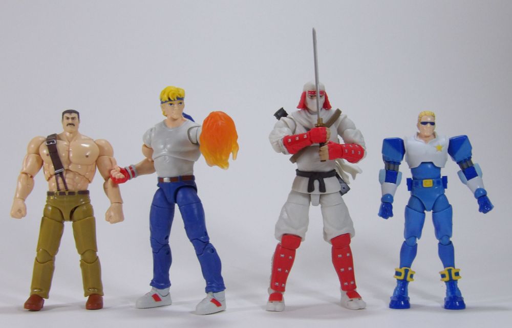 52Toys Haggar, Jakks Axel Stone, Jakks Joe Musashi, 52Toys Captain Commando