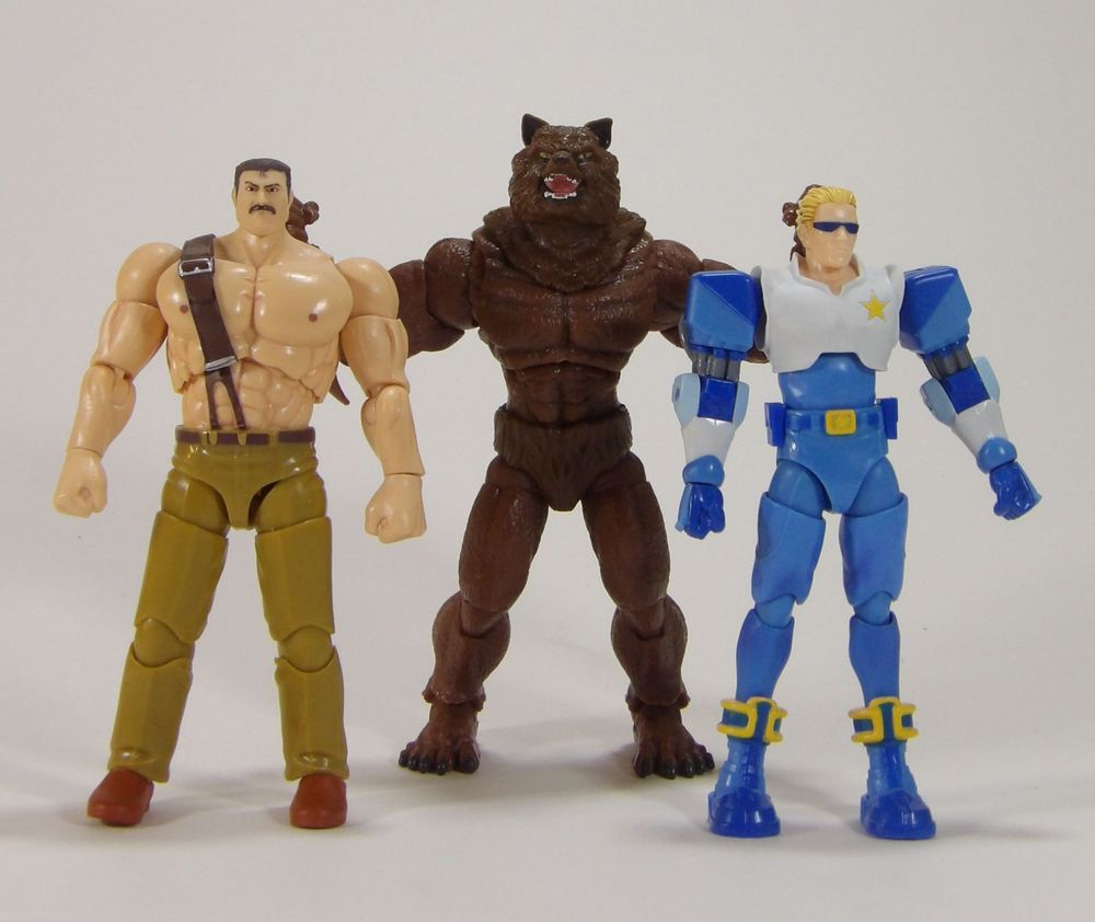 52Toys Haggar, Jakks Altered Beast Werewolf, 52Toys Captain Commando
