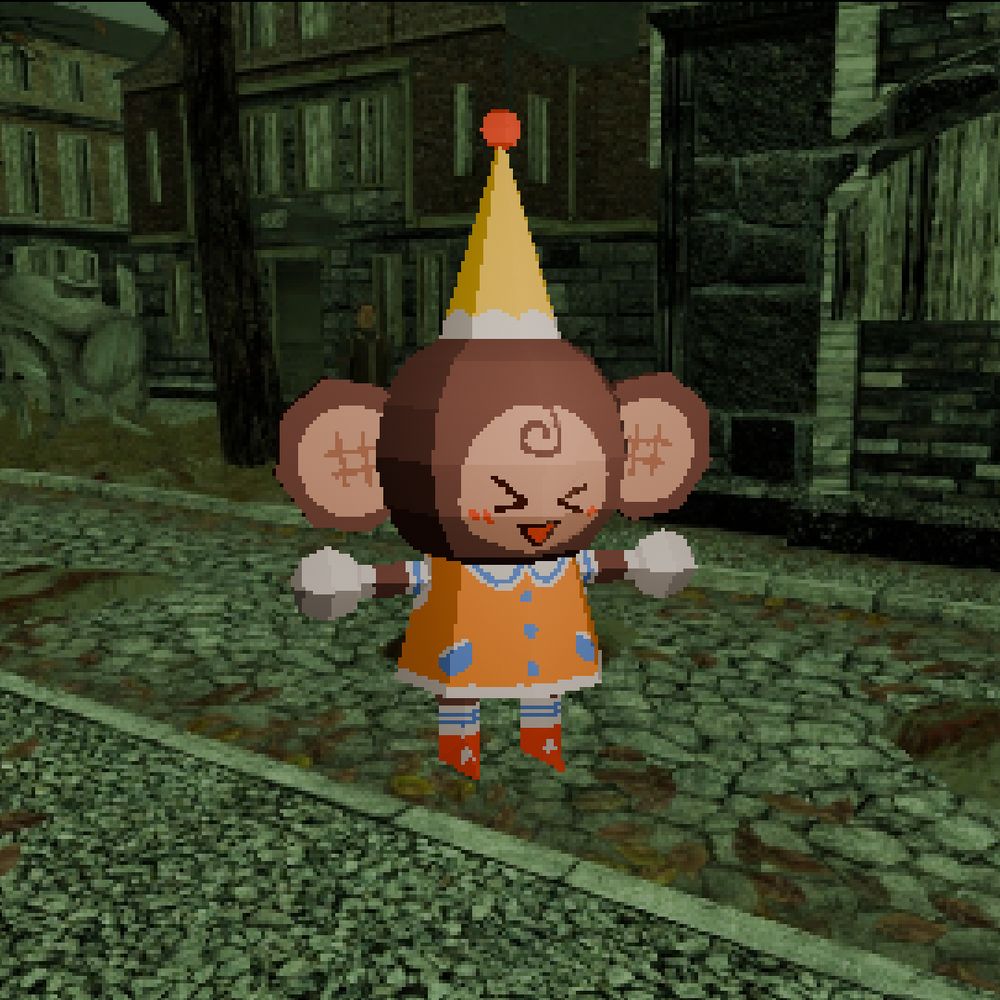 low poly monkey in a plague district from pathologic 1