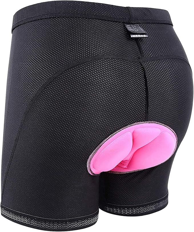 Women's cycling shorts, inside out to show the extra padding for the genital area