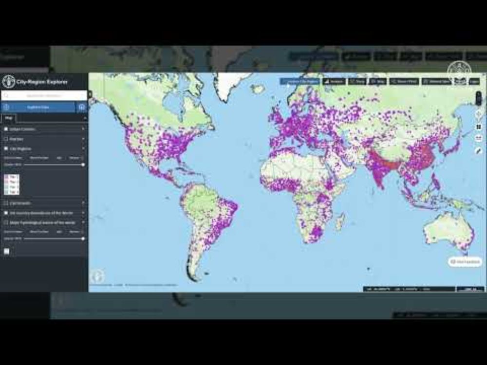 The City-Region Explorer integrated with the Hand-in-Hand Geospatial Platform. Video 5.