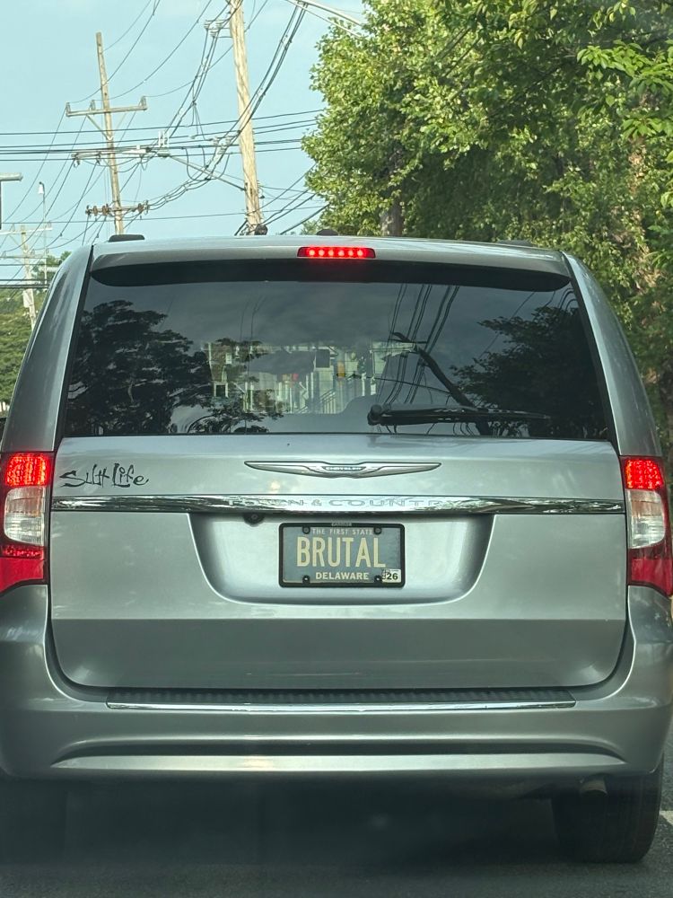 License plate: BRUTAL