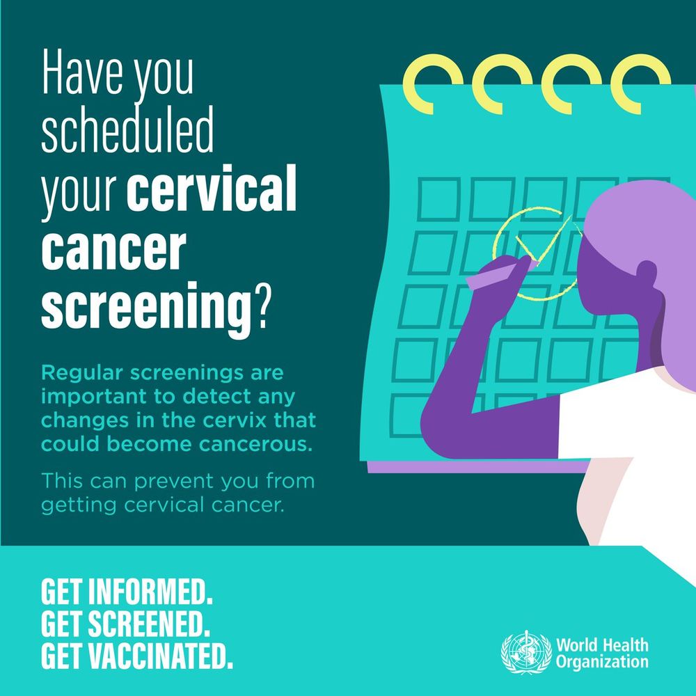 Get screened: all adult women should undergo periodic cervical cancer screenings.